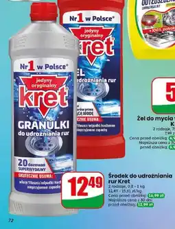 Dino Granulki do udrożniania rur Kret oferta