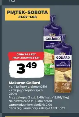 Netto Makaron Goliard z 4 jaj kury zielononóżki oferta