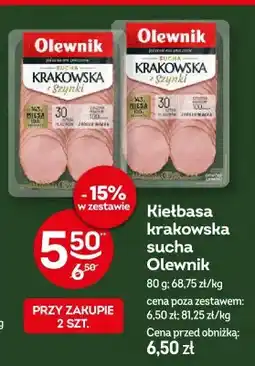 Żabka Kiełbasa krakowska sucha Olewnik oferta