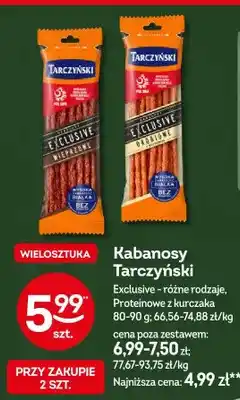 Żabka Kabanosy Tarczyński Exclusive drobiowe oferta