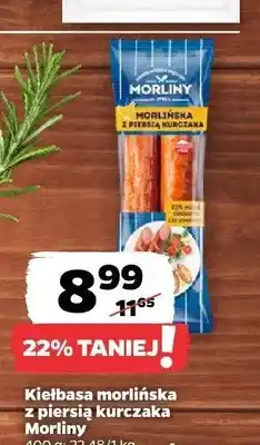 Netto Kiełbasa morlińska z piersią kurczaka Morliny oferta
