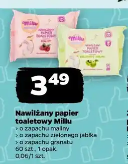 Netto Nawilżany papier toaletowy Millu o zapachu maliny oferta