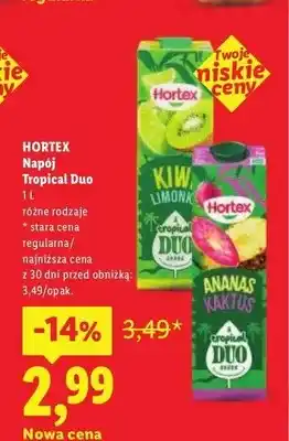 Lidl Napój Tropical Duo Hortex oferta
