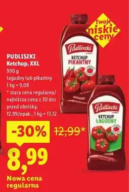 Lidl Ketchup Pudliszki XXL łagodny oferta