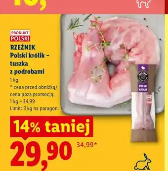 Lidl Polski królik tuszka z podrobami Rzeźnik oferta