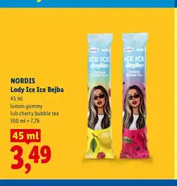 Lidl Lody Nordis Ice Ice Bejba cherry bubble tea oferta