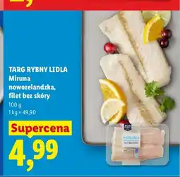 Lidl Miruna nowozelandzka filet bez skóry Targ Rybny Lidla oferta