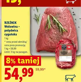 Lidl Wołowina polędwica cygańska Rzeźnik oferta