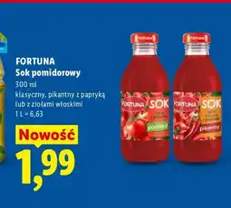 Lidl Sok pomidorowy Fortuna pikantny z papryką oferta