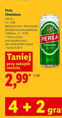 Lidl Piwo Perła Chmielowa oferta