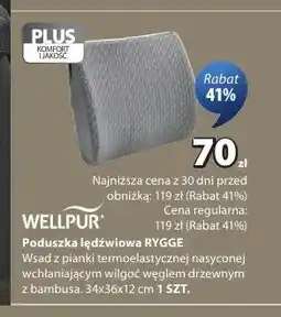 JYSK Poduszka lędźwiowa WELLPUR RYGGE 34x36x12 cm oferta