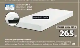 JYSK Materac sprężynowy Banelva 80x200 cm oferta