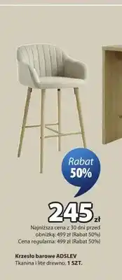 JYSK Krzesło barowe ADSLEV oferta