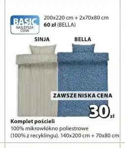 JYSK Komplet pościeli SINJA 140x200 cm oferta