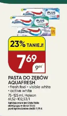 Chata Polska Pasta do zębów Aquafresh Fresh Feel oferta