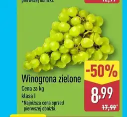 ALDI Winogrona zielone oferta