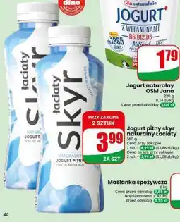 Dino Jogurt pitny skyr naturalny łaciaty oferta