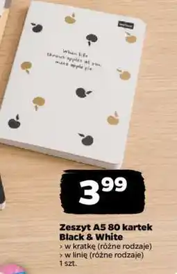 Netto Zeszyt A5 80 kartek Black & White oferta