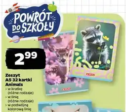 Netto Zeszyt A5 32 kartki Animals oferta