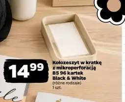 Netto Kołozeszyt w kratkę z mikroperforacją B5 96 kartek Black & White oferta