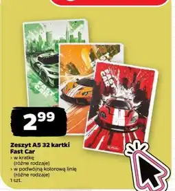 Netto Zeszyt A5 32 kartki Fast Car oferta