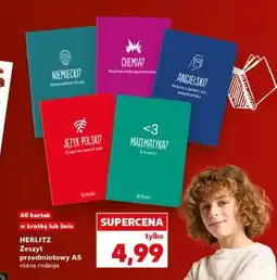 Kaufland HERLITZ Zeszyt przedmiotowy A5 różne rodzaje oferta