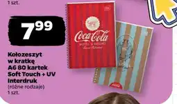 Netto Kołozeszyt w kratkę A6 80 kartek Soft Touch + UV Interdruk oferta