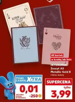Kaufland Zeszyt A5 Metallic Gold II oferta