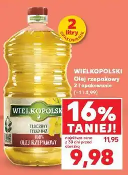 Kaufland WIELKOPOLSKI Olej rzepakowy 2 l opakowanie oferta