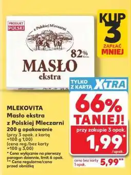Kaufland MLEKOVITA Masło ekstra z Polskiej Mleczarni oferta