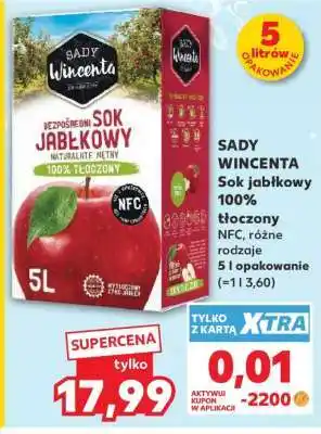 Kaufland SADY WINCENTA Sok jabłkowy 100% tłoczony oferta