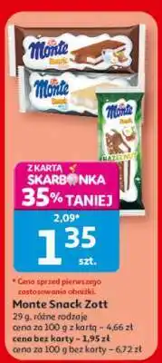 Auchan Monte snack Zott oferta