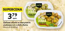 Auchan Zielone oliwki w marynacie ziołowej lub z chili, Perla oferta