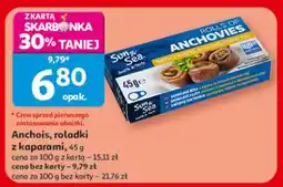 Auchan Sun & Sea Anchois, roladki z kaparami, 45 g oferta