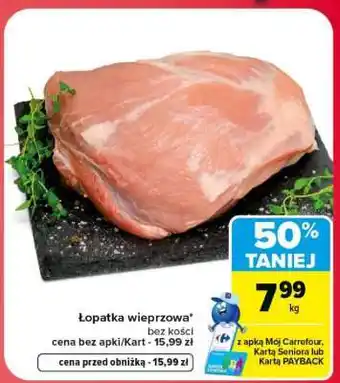 Carrefour łopatka wieprzowa oferta