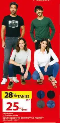 Auchan Spodnie jeansowe damskie lub męskie oferta
