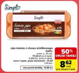 Carrefour Jaja świeże z chowu ściółkowego oferta