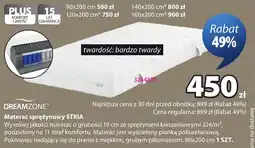 JYSK Materac sprężynowy STRIA oferta
