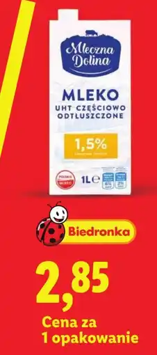 Lidl Mleko UHT Częściowo Odtłuszczone oferta