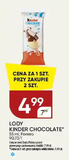 Chata Polska Lody Kinder Chocolate oferta
