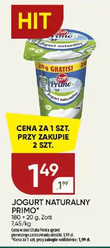 Chata Polska Jogurt Naturalny Primo oferta