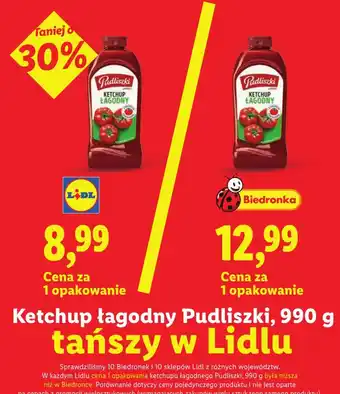 Lidl Ketchup Łagodny Pudliszki oferta