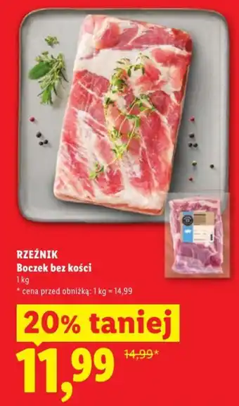 Lidl RZEŹNIK Boczek bez kości oferta