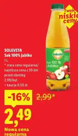 Lidl Sok 100% jabłko oferta