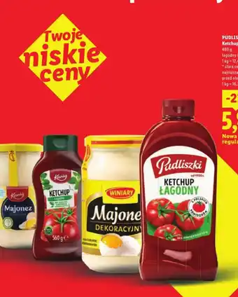 Lidl Ketchup Łagodny Pudliszki oferta