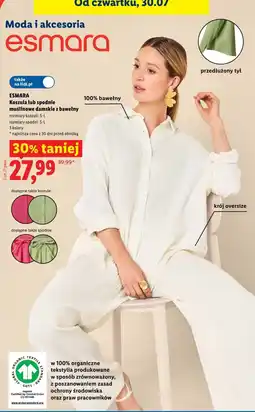 Lidl Koszula lub spodnie damskie z bawełny oferta