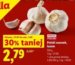 Lidl Polski czosnek, luzem oferta
