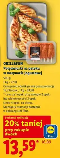 Lidl GRILL&FUN Polędwiczki na patyku w marynacie jogurtowej oferta