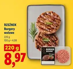 Lidl RZEŹNIK Burgery wołowe oferta