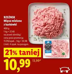 Lidl RZEŹNIK Mięso mielone z karkówki oferta
